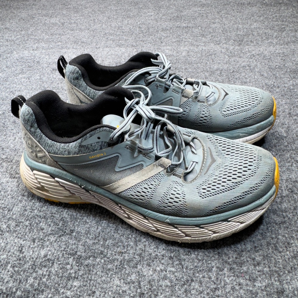 Hoka One One Gaviota 2 Mens 12 Frost Gray Running Shoes Stability Sneakers